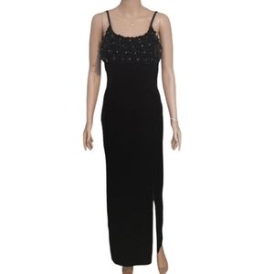 Vintage Peteria Black Evening Dress